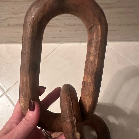 Rustic Brown Wooden Wall Decor Chain - Picture 7 of 8